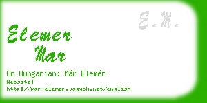 elemer mar business card
